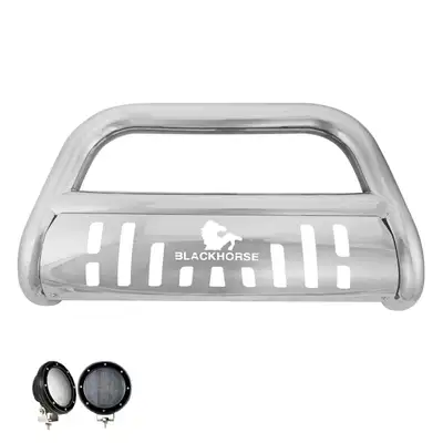 Black Horse Off Road 20c Gladiator Bull Bar Kit w Skid Plate Stainless Steel