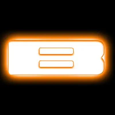 Oracle Lighting Universal Illuminated LED Letter Badges Amber Individual Letters Custom Emblem - Matte White / B