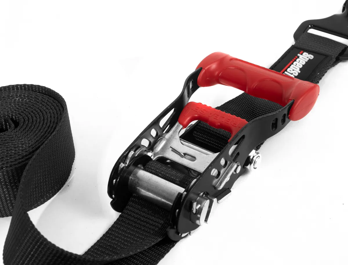 1.5 Inch x 10' Ratchet Tie-Down w/ Soft-Tie 2 Pack Black SpeedStrap product image