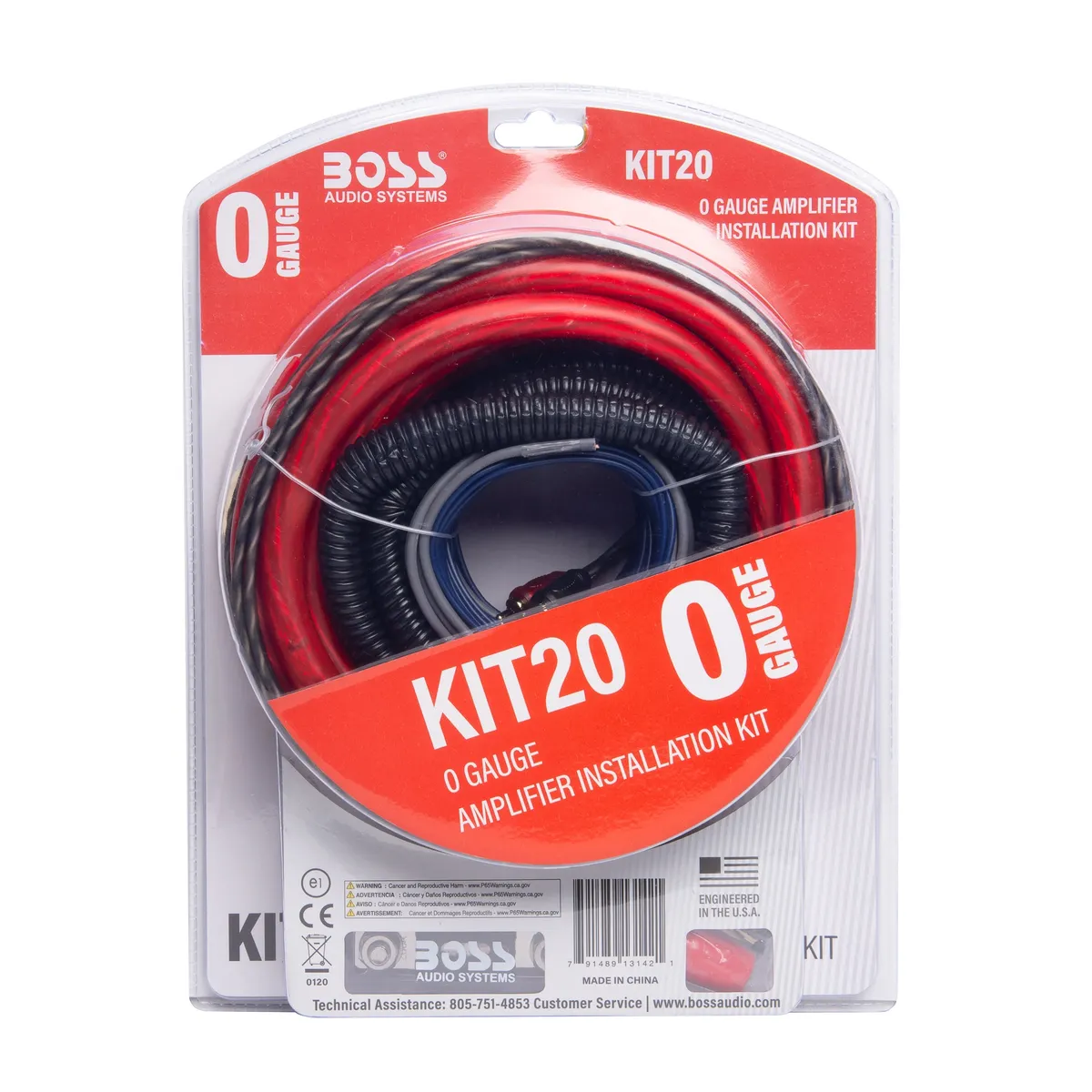 0 Gauge Amplifier Installation Kit W/High Performance Rca Interconnect Wire product image