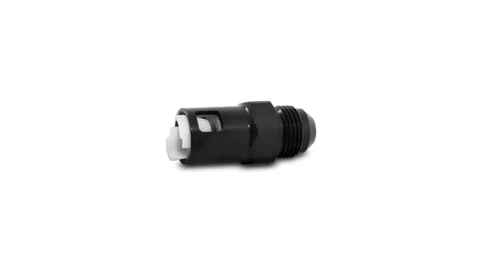 Quick Disconnect EFI Adapter Fitting; -8AN; 0.375 in. EFI Line Size; 6061 Aluminum; Black Anodized; product image