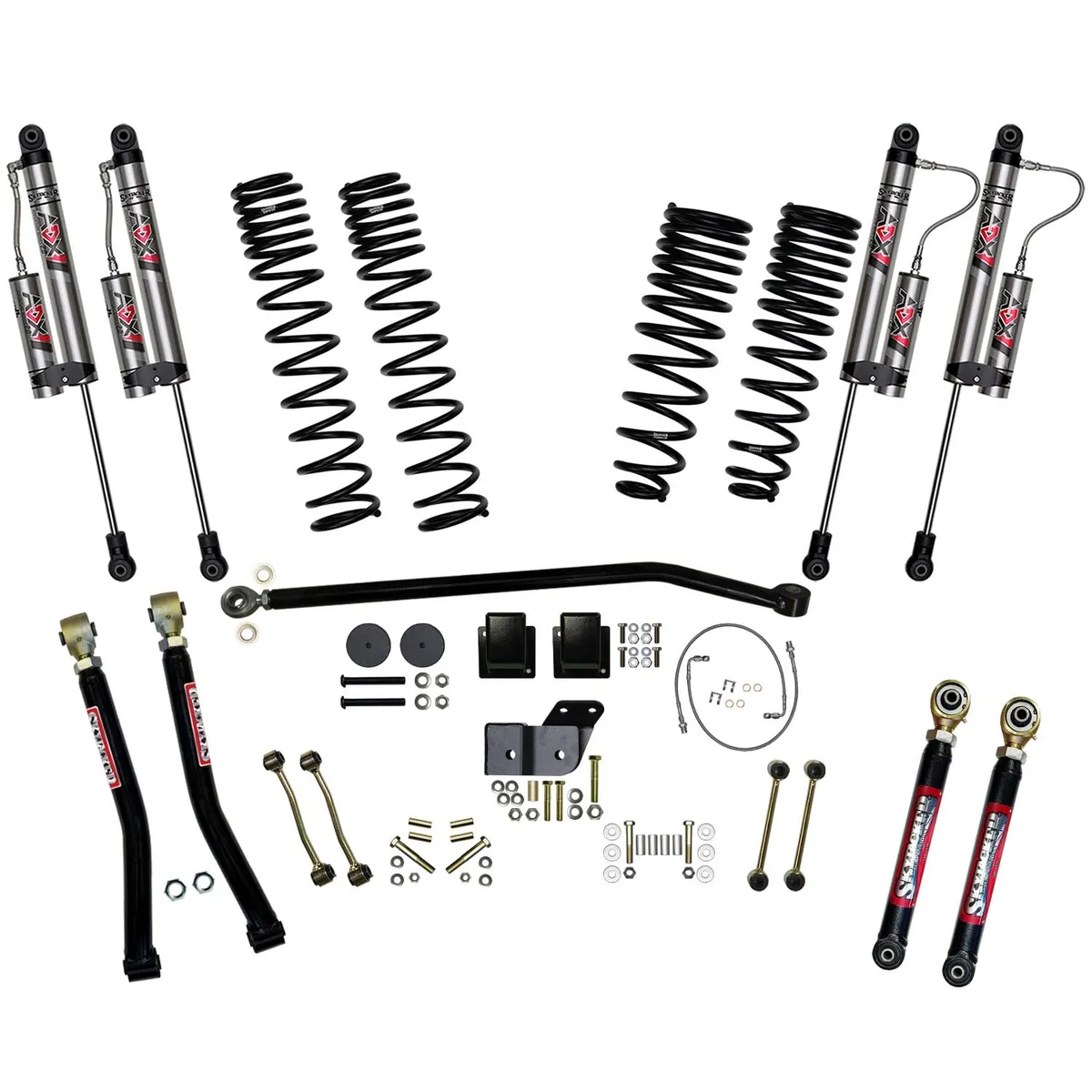 6 in. Lift Kit.Gladiator JT Rubicon._x000D_ GasWill Not Fit Diesel Models._x000D_ Will Not Fit Mojave Models._x000D_ Aftermarket Double Cardan Front Driveshaft With Transfer Case Output Yoke Required. product image