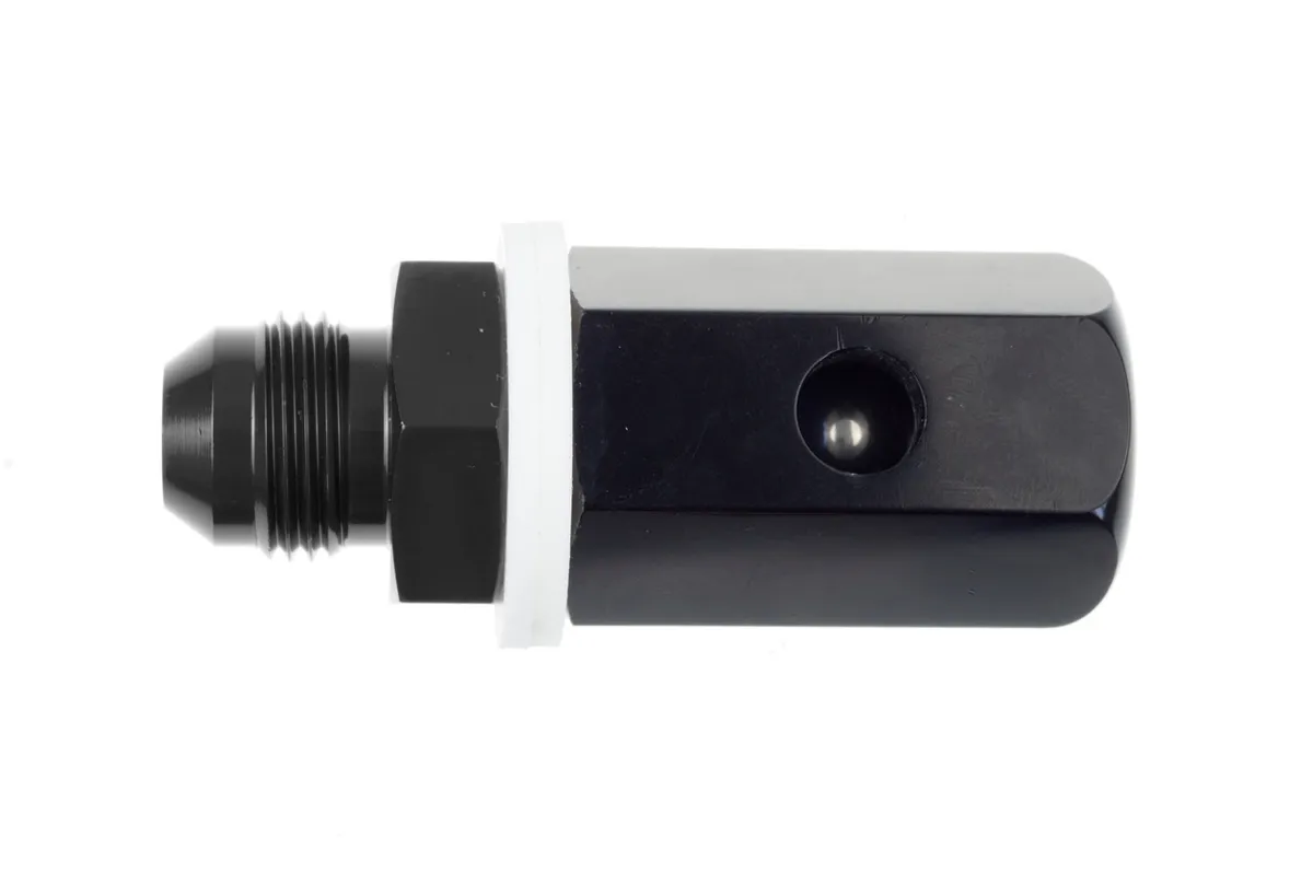 Redhorse Performance 6an Male Roll Over Vent Valve - Black