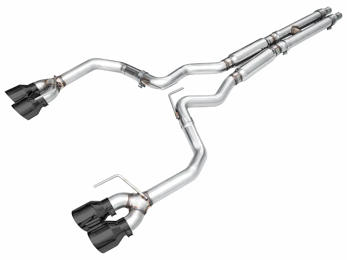 AWE SwitchPath™ Exhaust for S650 Ford Mustang Dark Horse - Quad Diamond Black Tips product image