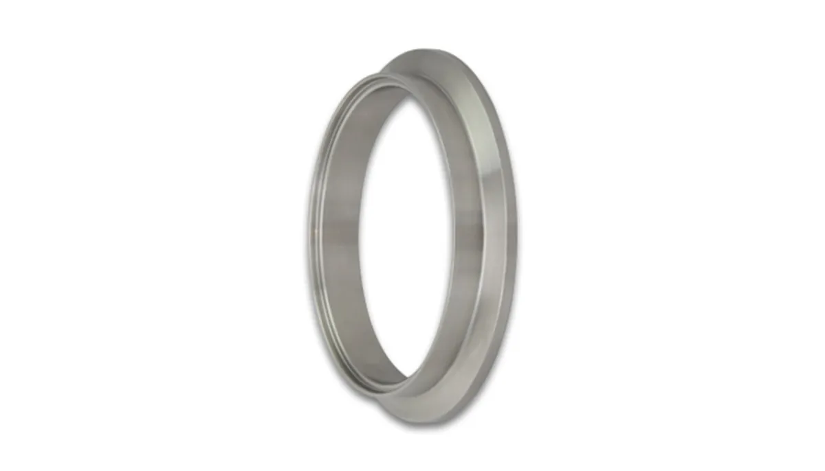 Turbo Outlet Flange; 3.4MM Apex W; 13.3MM Thickness; 91.95MM Flange OD; 3MM Tube Recess ID; 1.5MM Tube Recess Depth; 73.8MM Port ID; For GT37/40; 304 Stainless Steel; product image