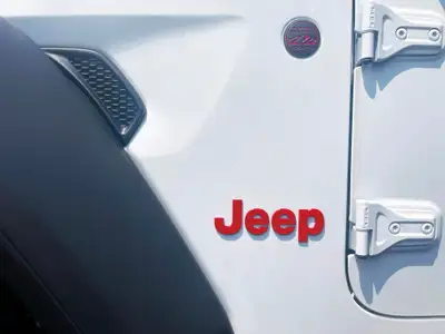 Under The Sun Inserts Red Jeep Fender Emblem Overlay Vinyl Decals 2pk