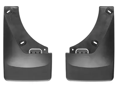 Weathertech 2009 + Dodge Ram 1500 Black No Drill MudFlaps New Body Style with flares / 2007 + Cadillac Escalade Black No Drill MudFlaps / 2007 + Cadillac Escalade Black No Drill MudFlaps Fits vehicles w/o flares molding and powers steps