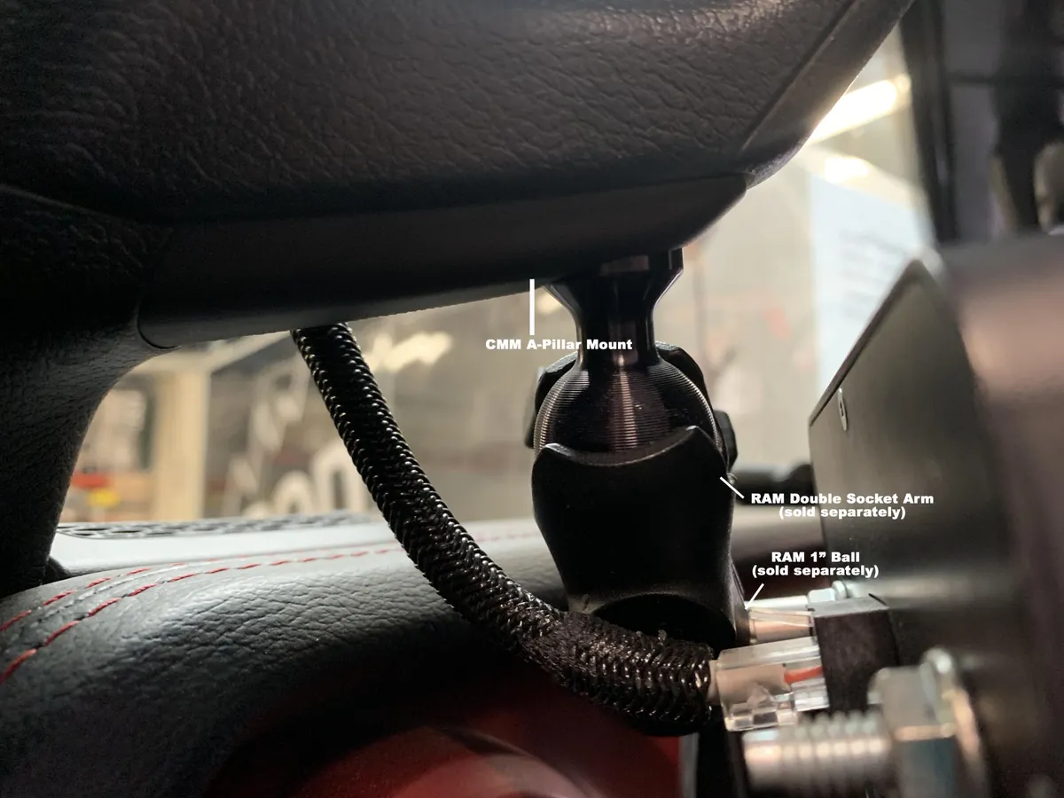 CMM A-Pillar 1 Inch Ball Mount Solution Jeep 2018-2023 Wrangler JL 2018-2023 Gladiator sPOD product image