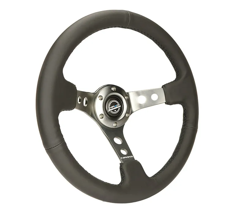 Steering Wheel 350mm 3in Dish Black Leather product image