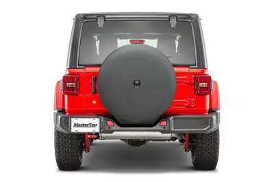 MasterTop Jeep Spare Tire Cover 29 Inch Black Denim MasterTop