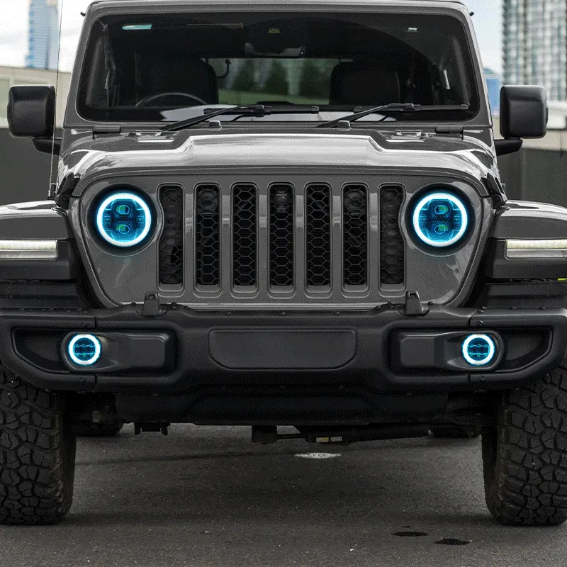 "multi-Function 9"" LED Rgbw Headlights & Rgbw Fog Lights For 2018-2026 Jeep JL And Jt" product image