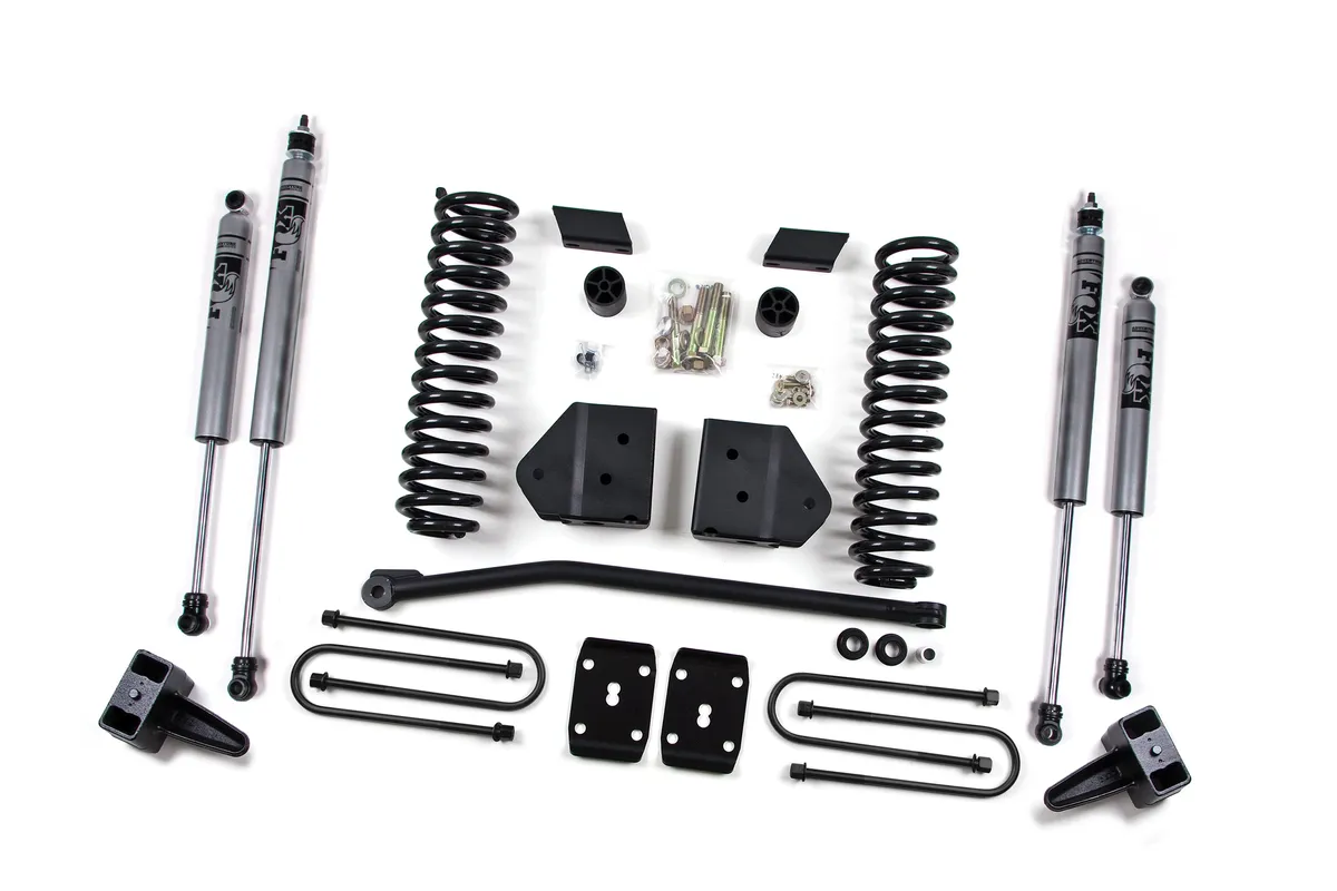 Zone Offroad 2011 Ford F250/350 4 Suspension Lift Kit - Gas - Front Coils Rear Block w/Overload - Fox 2.0 Adventure Series Shocks