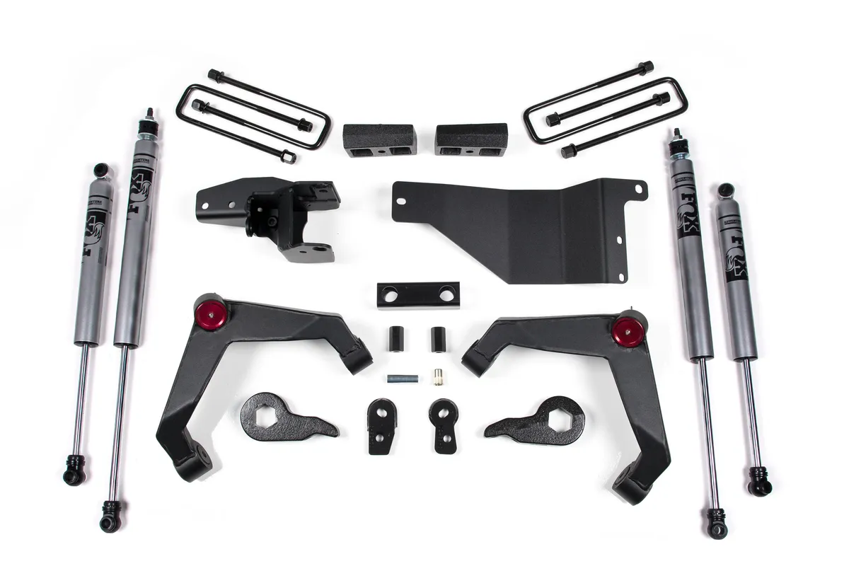 Zone Offroad 2001-2010 Chevy/GMC 2500 HD 3 Suspension Lift Kit Rear Block - Fox 2.0 Adventure Series Shocks