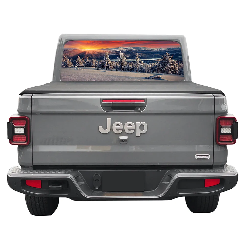 Snowy Hills Rear Window Decal product image