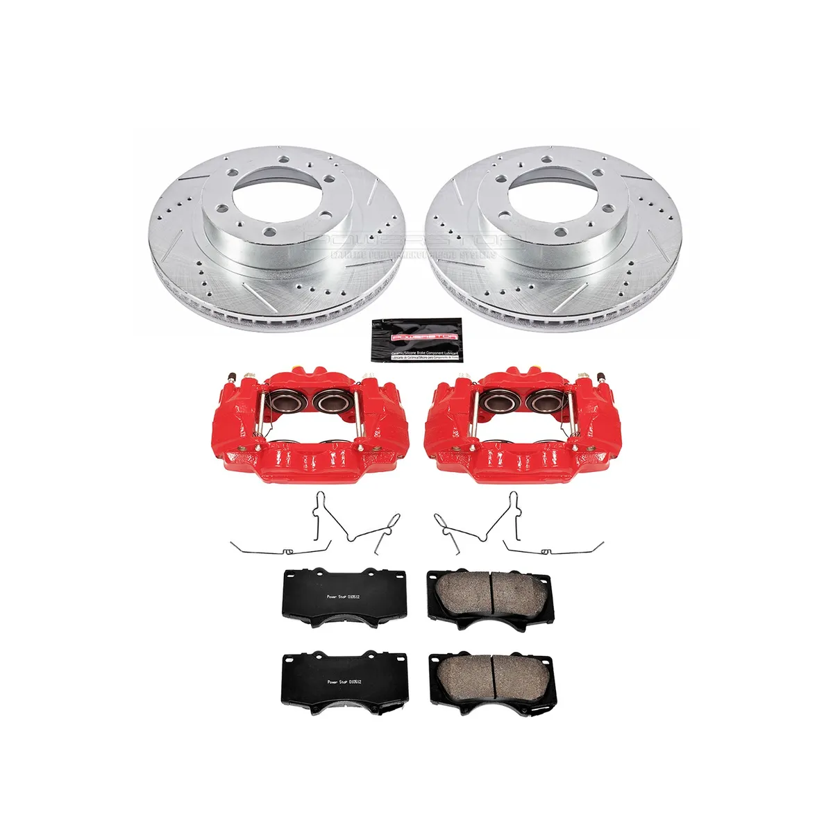 Z23 Evolution Sport Upgrade Kit: Drilled/Slotted Rotors; Carbon-Fiber Ceramic Pads; Powder Coated Calipers product image