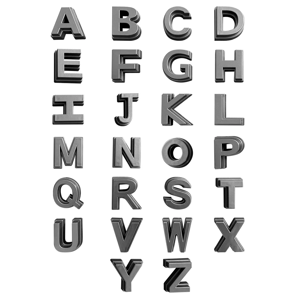 American Modified A-Z 26 Letters, Grey - AMTYTAA00132 product image