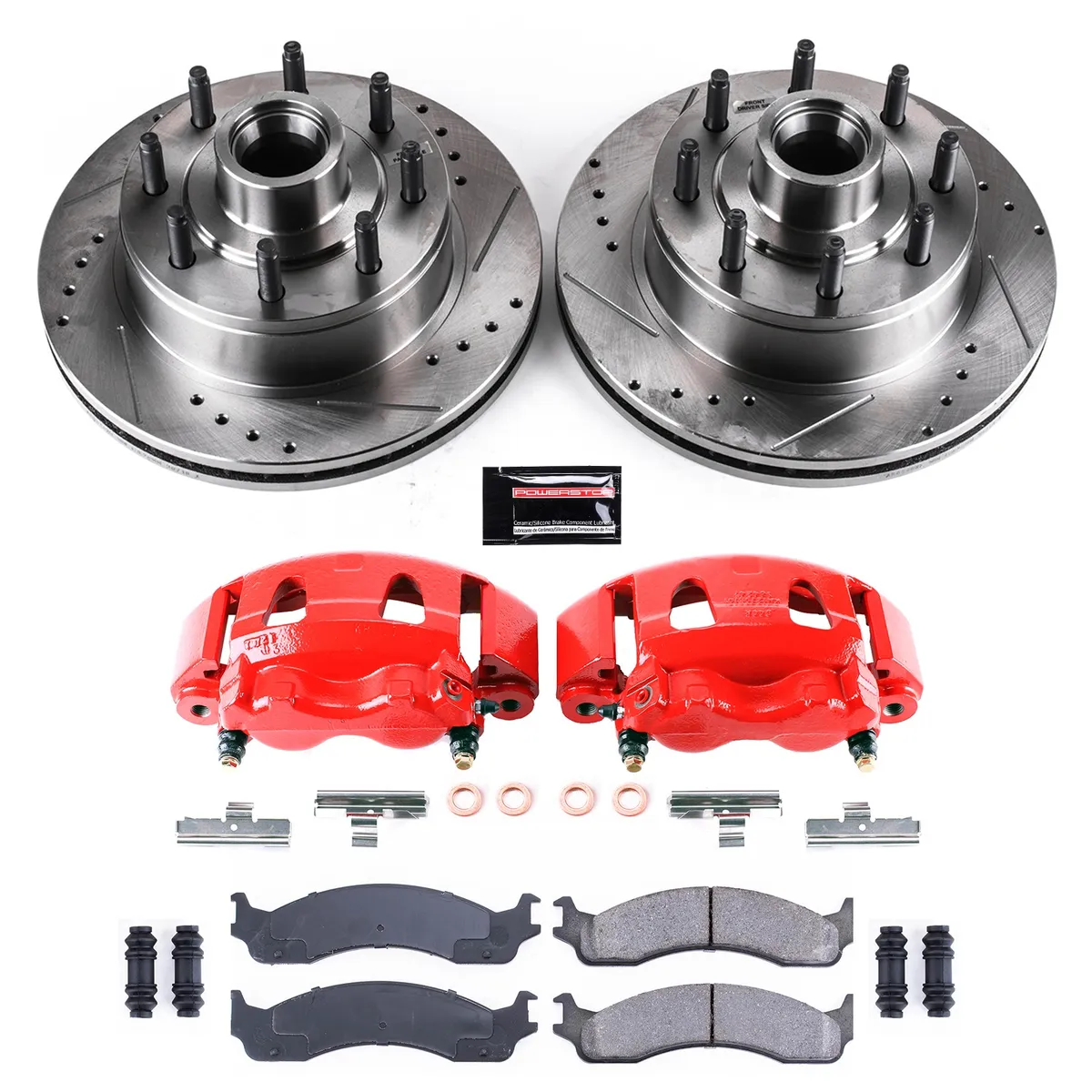 Z23 Evolution Sport Upgrade Kit: Drilled/Slotted Rotors; Carbon-Fiber Ceramic Pads; Powder Coated Calipers product image