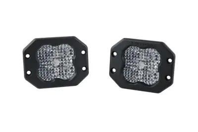 Diode Dynamics Diode Dynamics SS3 White Sport Flush Mount LED Pod Pair, Flood - Red