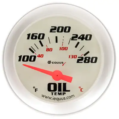 AutoMeter 2.0 Dia Oil Temp Gauge Silver 100-280