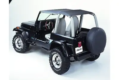 Bestop 9295 Jeep Wrangler Safari Ext Length Strapless Safari Style Bikini Topblack Denim