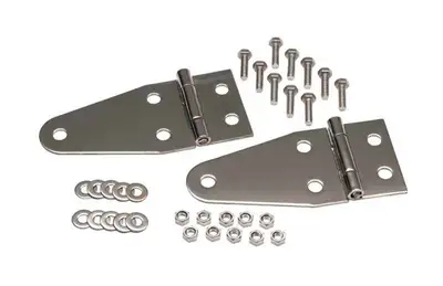 Kentrol Jeep CJ/YJ Hood Kit With TJ Style Hood Catch 78-95 CJ and Wrangler YJ Polished Silver Kentrol