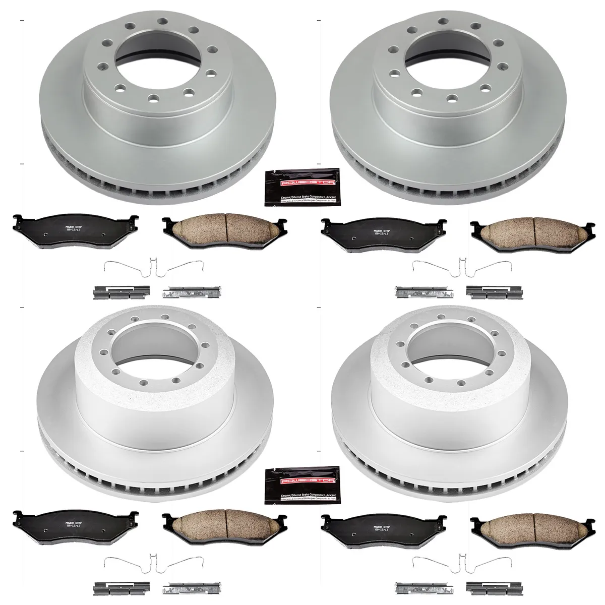 Z17 Geomet Coated Rotor Kit: Genuine Geomet Fully Coated Rotors; Ceramic Pads W/Hardware product image