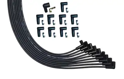 Moroso Wire Set Ultra v8 90 Deg Plug Univ. Unsleeved 90 Deg Hei Black Wire