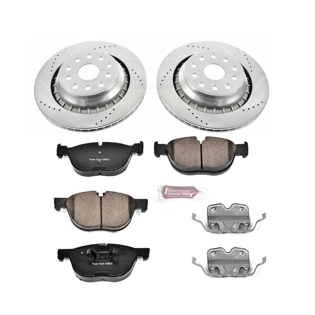 Z23 Evolution Sport Upgrade Kit: Drilled/Slotted Rotors; Carbon-Fiber Ceramic Pads W/Hardware; Pad Sensors product image