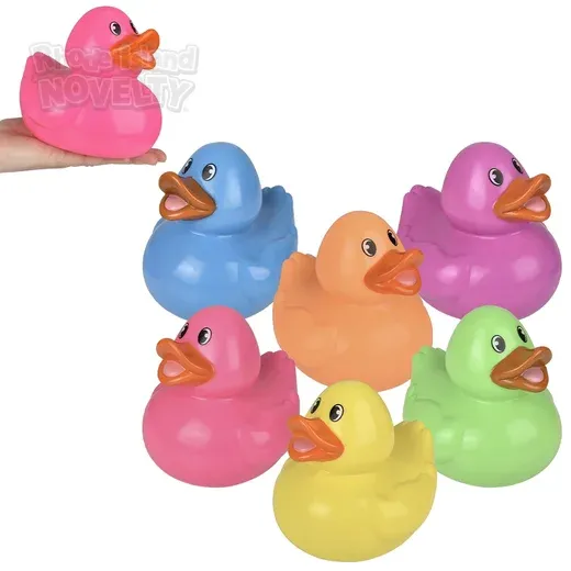 Big Neon Rubber Duckies 6\" product image