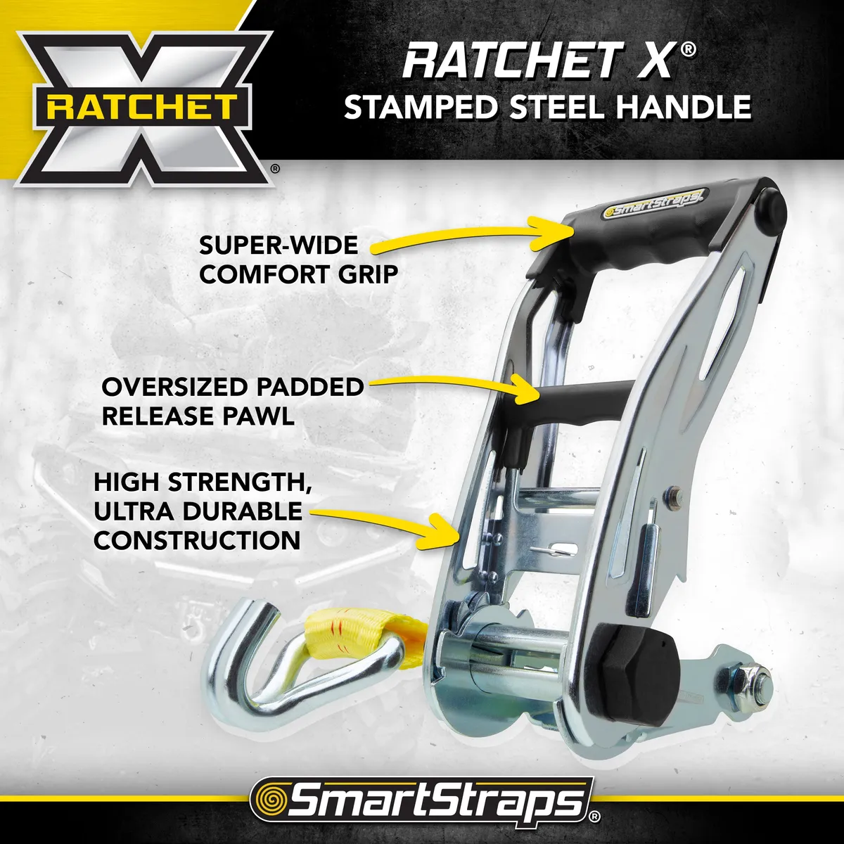 14ft 5000lb Ratchetx Ratchet Tie Down 2 pk Yellow product image