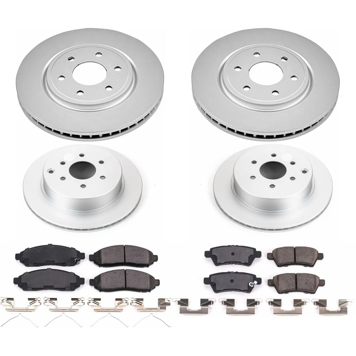 Z17 Geomet Coated Rotor Kit: Genuine Geomet Fully Coated Rotors; Ceramic Pads W/Hardware product image