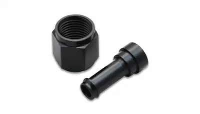 Vibrant Performance Straight AN to Hose Barb Adapter Fitting; -6AN; 0.3125 in. Barb Size; 6061 Aluminum; Black Anodized; Female;
