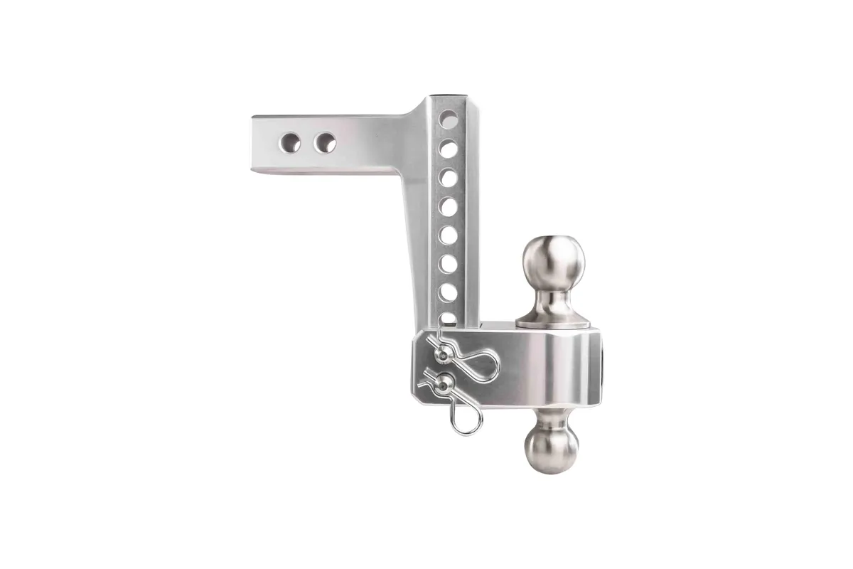 2.0" Aluminum Medium Duty Hitch 6" Drop/Rise w/ Stainless Steel Dual Ball product image