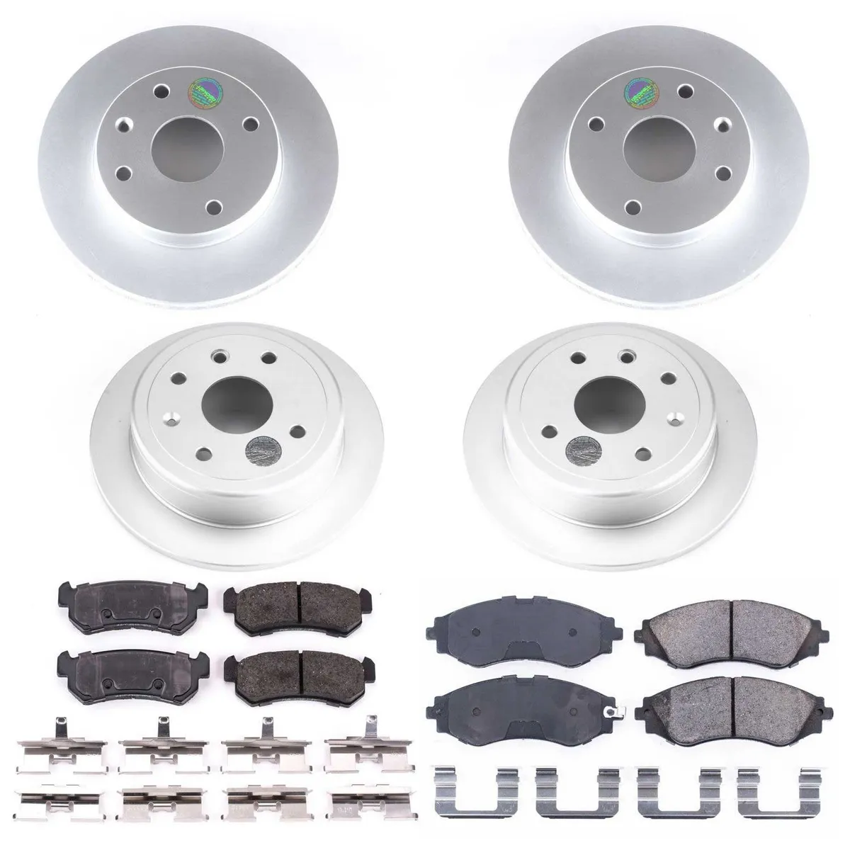 Z17 Geomet Coated Rotor Kit: Genuine Geomet Fully Coated Rotors; Ceramic Pads W/Hardware product image