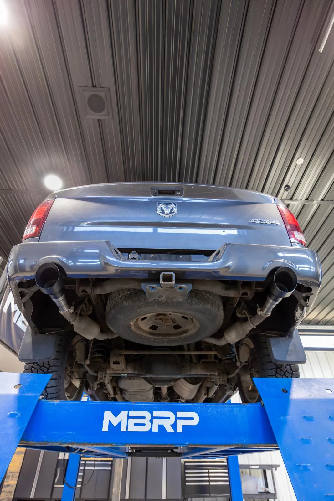 2009-2018 Ram 1500 and 2019-2024 Ram 1500 5.7L Hemi Black Exhaust Tips, Armor BLK 5 Inch OD Dual Wall Angle Cut. Sold In Pairs MBRP product image