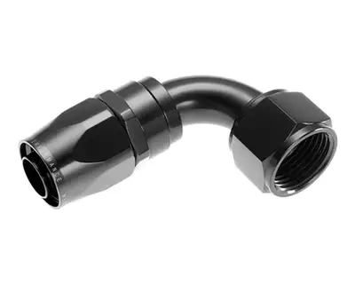 Redhorse Performance 06 90 Degree Female Aluminum Hose End Black