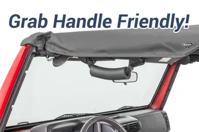 MasterTop Jeep YJ Bimini Top Plus For 92-95 Wrangler YJ Black Diamond MasterTop