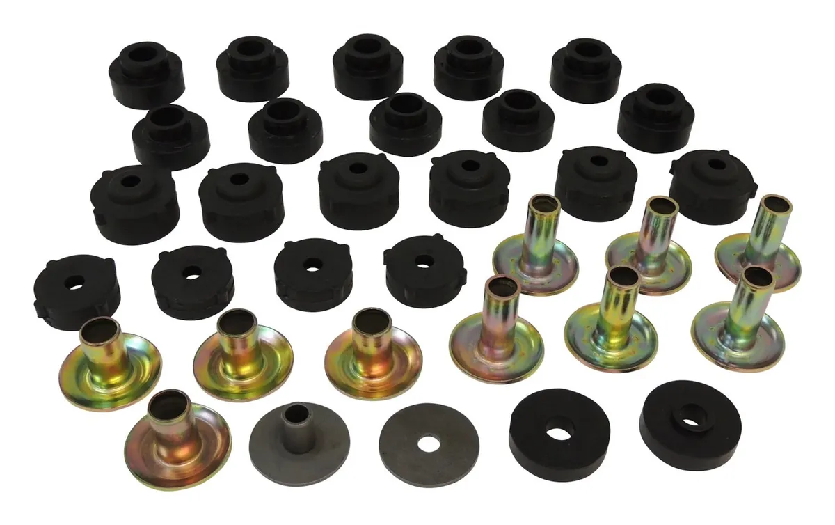 Body Mounting Kit; Incl. Mount Bushings/Retainers/Washer/Bushings; w/Steel Body; product image