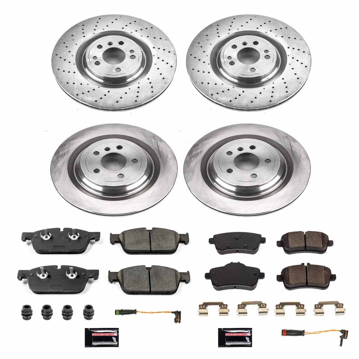 Z17 Direct Replacement Kit: Rotors; Ceramic Pads W/Hardware; Pad Sensors product image
