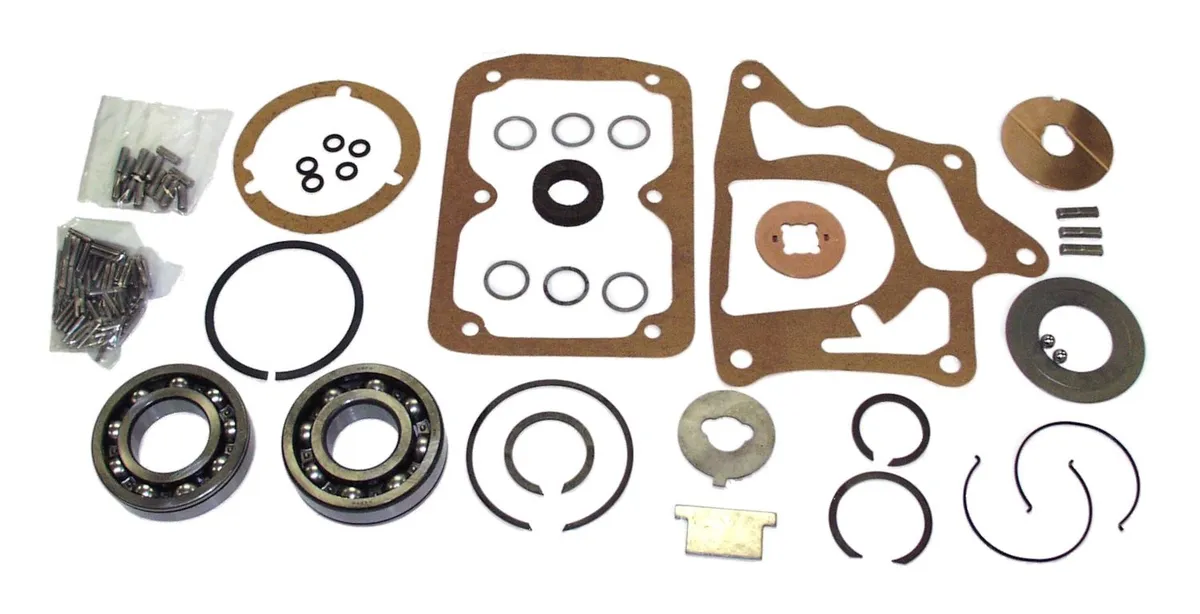 Transmission Overhaul Kit 1945-1949 CJ-2A;1948-1953 CJ-3A;1953-1968 CJ-3B;1955-1971 CJ-5;1955-1971 CJ-6;1950-1952 M38;1952-1963 M38-A1;1956-1964 FC-150;1957-1964 FC-170;1963-1964 SJ, J-SERIEs1966-1971 C101 COMMANDO;1948-1963 SEDAN DELIVERy;194 product image