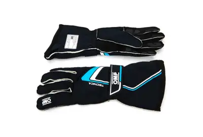 OMP Racing INC Tecnica Gloves Blue And Cyan Small