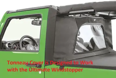 MasterTop Jeep Tonneau Cover For 07-18 Jeep JK Wrangler 2 Door For Use with Windstopper Plus Mastertwill MasterTop