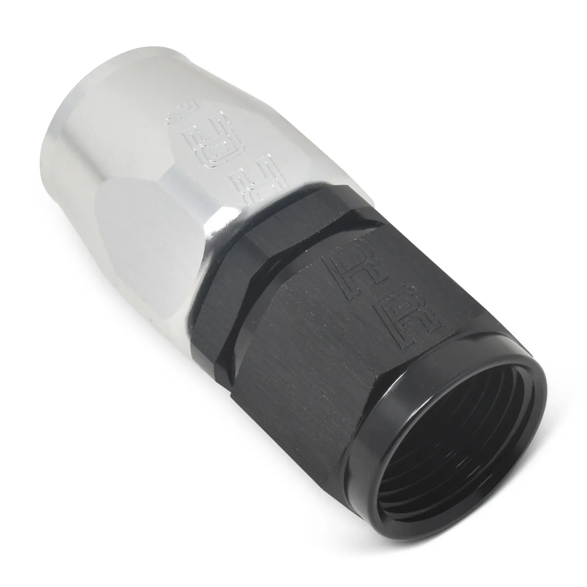 Hose End 10 Straight Black/Silver product image