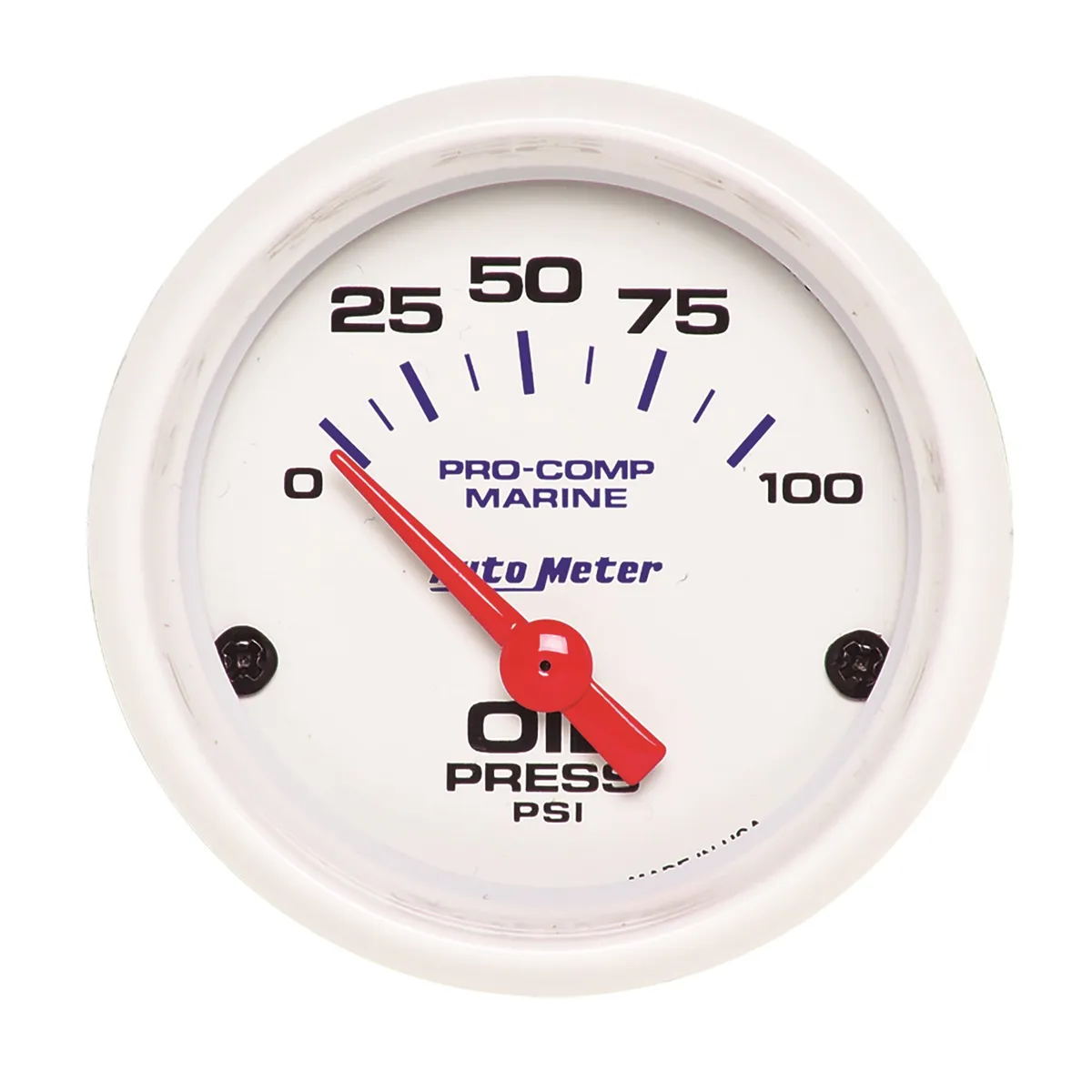 Gauge, Oil Pressure, 2 1/16", 100psi, Electric, Marine White product image