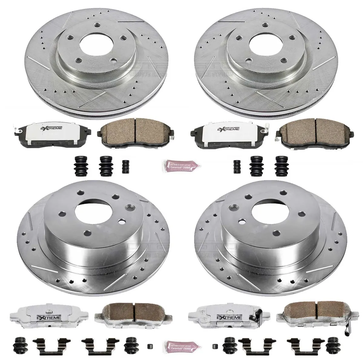 Z26 Street Warrior Upgrade Kit: Drilled/Slotted Rotors; Carbon-Fiber Ceramic Pads W/Hardware product image