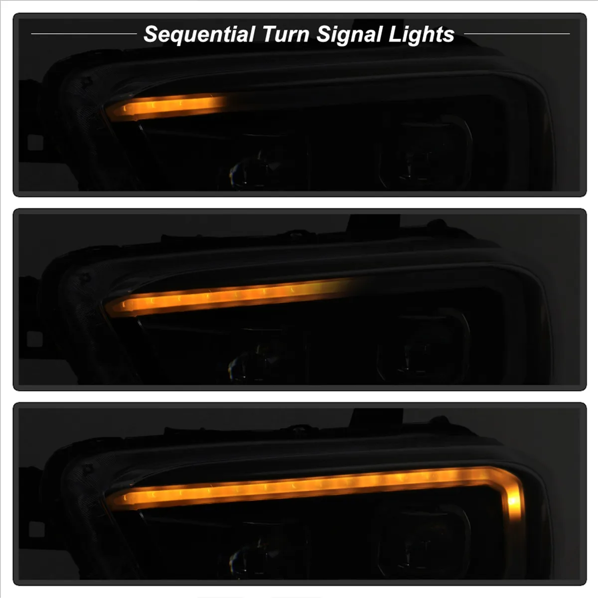 1622 Tacoma sr & Sr5 Models Only DRL Light Bar Projector Headlights Black Smoke product image