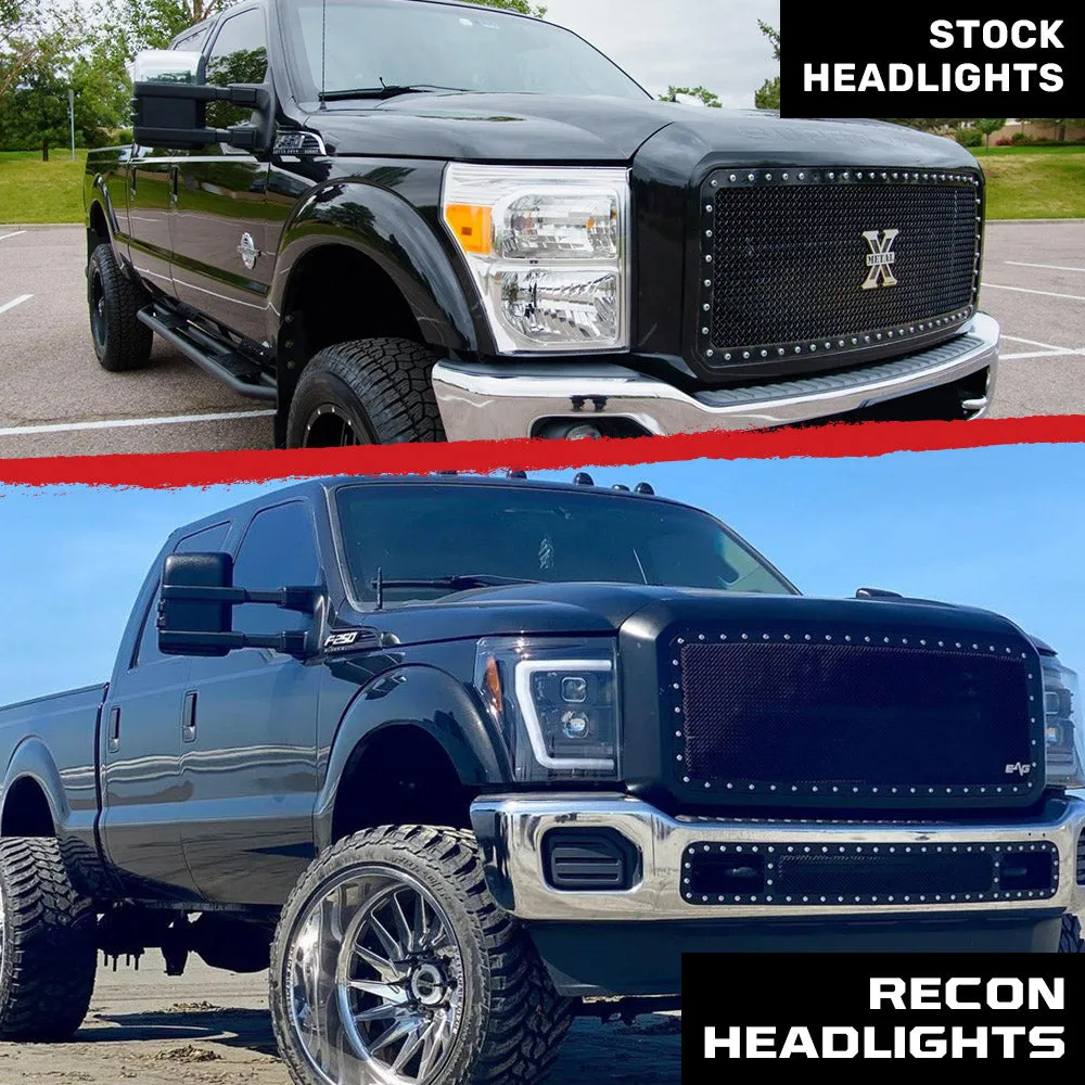 Ford Superduty 11-16 F250f350f450f550 Projector Headlights w Ultra High Power Smooth White Oled DRL And High Power a product image