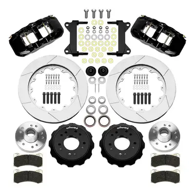 Wilwood Brakes 6387 C10 Wwe Iron Pro Spindle Aero6 Front Brake Kit 14in Rotor 5 Lug Red