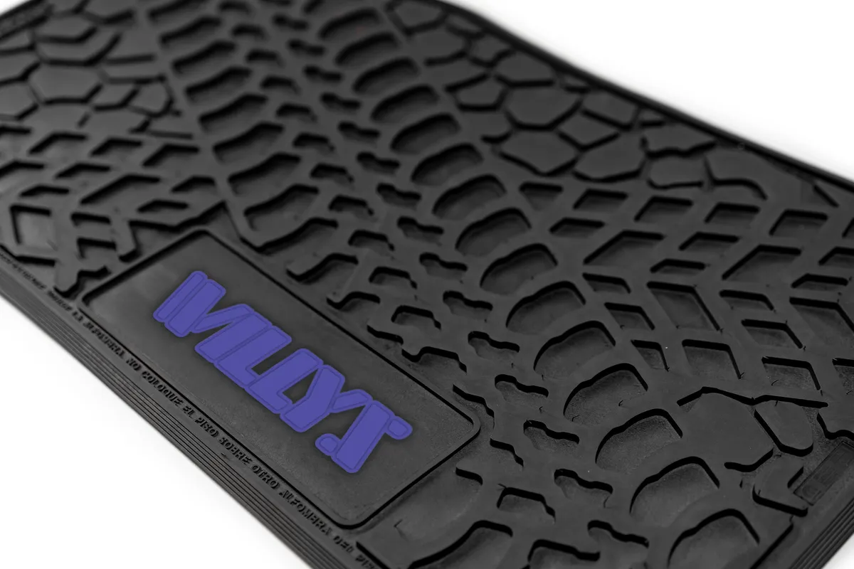 18-24 Jeep JL 2 Dr/Gladiator Front -Tire Tread/Scorched Earth Scene w/ Willys Insert - Black w/ Red Insert product image