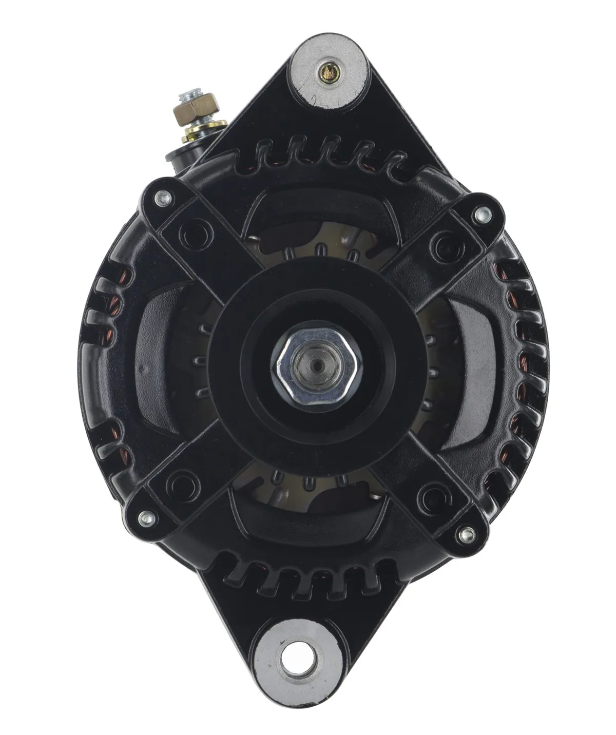 Alternator; GM; 175 Amp; 1 Wire Hair Pin Style; 6.61 In. Straight Mount; 10DN; 10si; 12si; CS130; 6 Groove; 175Top/145 Idle; Black; product image